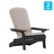 Flash Furniture Black Folding Adirondack Chairs-Cream Cushions, 2PK 2-JJ-C14505-CSNCR-BLK-GG - alternate 10